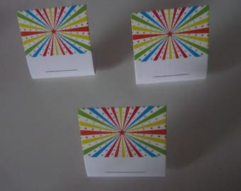 set of 10 beautiful placing cards cardboard theme "circus"