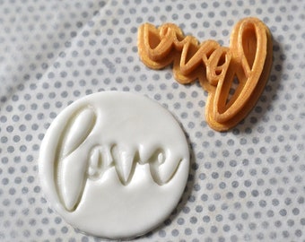 Love cookie stamp - Message cookie stamp - Valentine cookie cutter - Wedding cookie cutter - Custom gift