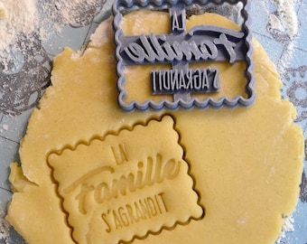 Pregnancy Cookie Cutter - Petit-Beurre Baby is coming Cookie Cutter - Message cookie cutter