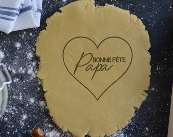 Father's day Heart Cookie cutter - Dad cookie cutter - Custom Wedding cookie cutter. Heart cookie cutter. Love cookie