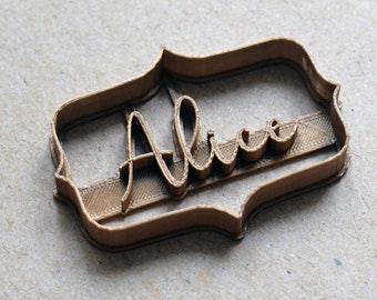 Ausstecher Teller mit Vorname. Cookie Cutter Vorname. Anpassbarer Ausstecher. Benutzerdefinierte Ausstechform. Personalisiertes Cookie