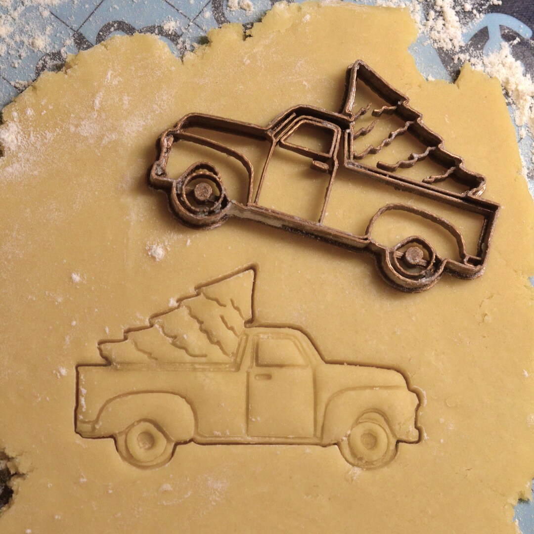 Truck and Tree Cookie Cutter Christmas Cookie Cutter Truck Cookie