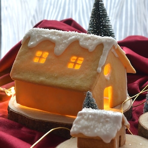 Tagliabiscotti per Casetta di Marzapane da costruire - Tagliabiscotti Casetta - Tagliabiscotti di Natale - Frollini di Natale - Biscotto di Natale