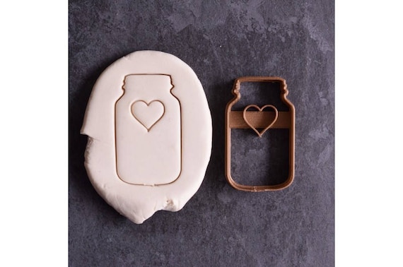 Emporte-pièce Bocal Coeur - Emporte-pièce boite à cookies - Emporte-pièce Conserve - Emporte-pièce Jar - Jar Cookie cutter - Jar cookie