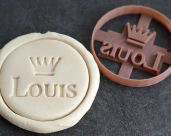 Personalized Crown cookie cutter - Crown cookie cutter with name - Birthday, Wedding, Christening cookie cutter - Name cutter