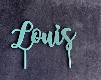 Cake Topper with first name - Custom cake decoration - Birthday Cake topper, wedding decoration