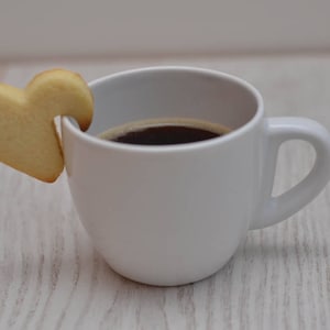 Heart cookie cutter (to decorate a cup) - Star, wing or heart cookie to place on a cup. Wedding cookie cutter.