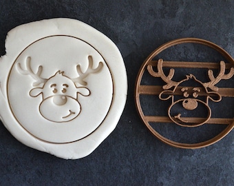 Weihnachtsmann-Rentier-Ausstecher – Weihnachtsmann-Rentier – Weihnachtsplätzchen – Weihnachts-Shortbread – Weihnachts-Keksschneider