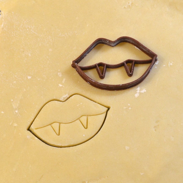 Cortador de galletas con boca de vampiro. Cortador de galletas Vampiro de Halloween. Cortador de galletas de Halloween.  Cortador de galletas de Halloween.