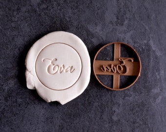 Emporte-pièce Cercle avec Prénom (personnalisable) - Emporte-pièce prénom cercle - Emporte-pièce personnalisé - Cookie cutter with name