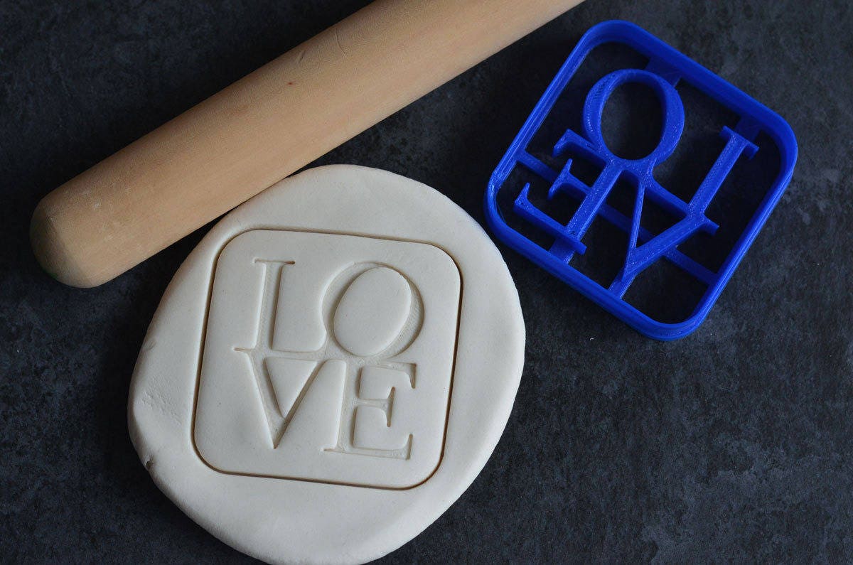 Love (letters) cookie cutter - Valentine's day - Wedding cookie cutter