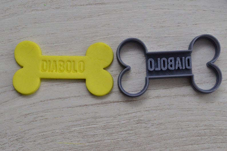 Customizable Dog Bone Cookie Cutter. Personalized Dog Bone Cookie Cutter with Name image 2
