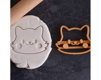 Cat or Fox Cookie cutter - Kawaii cookie cutter - Fox Cookie Cutter - Cat cookie cutter - Cookie cutter - Cake design cookie design