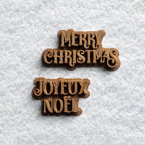 Merry Christmas cookie stamp - Christmas cookie stamp - Message cookie cutter - Christmas cookie cutter - Custom gift