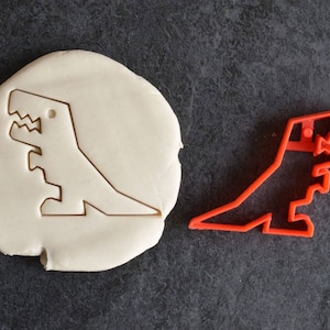 Dino cookie cutter - Dinosaur Cookie Cutter - Rrrraw Cookie cutter - Dinosaur - Dino pixel cookie cutter - Gift for friend - Dinosaur gift
