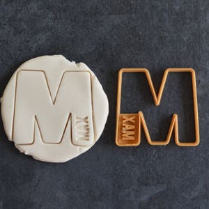 Cortador de galletas con letras y nombre (personalizable)