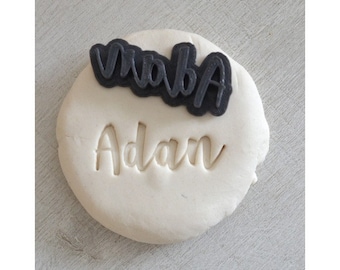 Stamp Cookie press with First name (personalizable) - Cookie cutter first name press V2 - Cortador de cookie personalizado con nombre