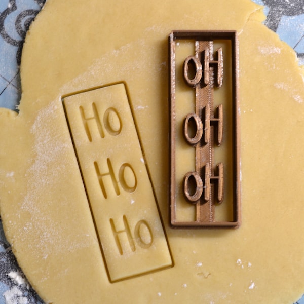 Ho Ho Ho Christmas Cookie Cutter - Christmas Cookie Cutter - Christmas Cookie - Christmas Shortbread - Christmas Cookie Cutter