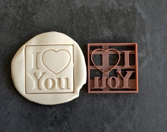 I Love You cookie cutter - Love cookie cutter - Valentine cookie cutter - Love you cookies - Cookie cutter