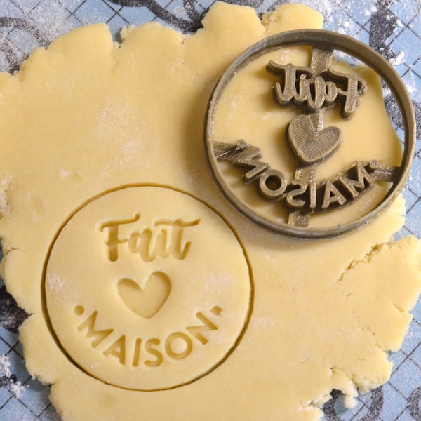 Cortador de galletas casero con corazón - Cortador de galletas con mensajes