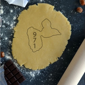 Guadeloupe cookie cutter - Country cookie cutter - Cookie cutter 971