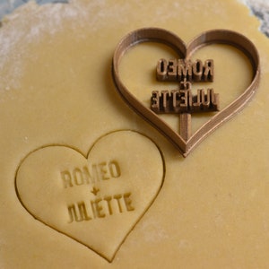 Custom Heart Cookie cutter - Wedding cookie cutter - Custom Wedding cookie cutter. Heart cookie cutter. Valentine cookie cutter. Love cookie