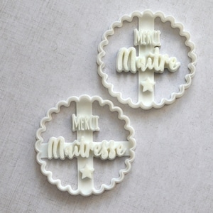 Cortador de galletas Gracias Señora. Cortador de galletas Gracias maestro. Gracias señora. Galleta Gracias Señora. Regalo de amante. regalo escolar