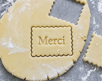 Merci Cookie Cutter - Petit-Beurre Merci Cookie Cutter