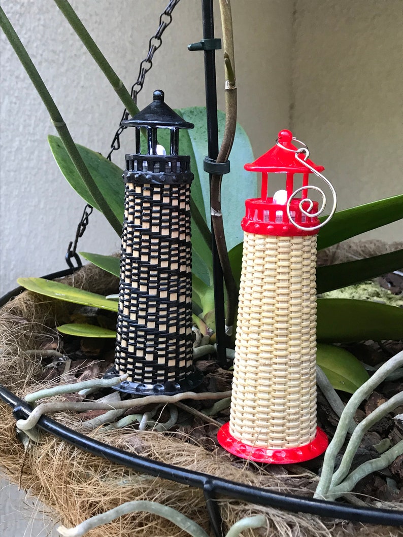 DIY KIT LIGHTED Lighthouse Nantucket Basket Ornament Etsy