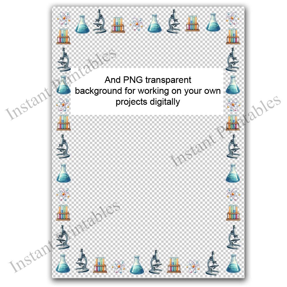 科学ボーダーフレーム：学校プロジェクト印刷用（デジタルダウンロード） - Etsy 日本, image size:1000x1000