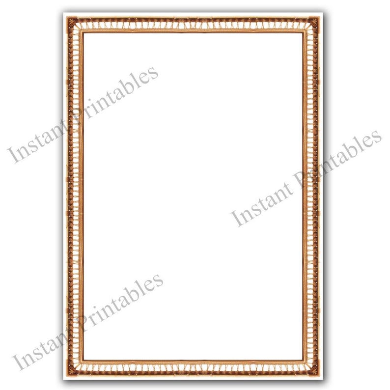 Cane Basket Borders Frames Weaved Wicker Clipart Bundle 8 Digital ...