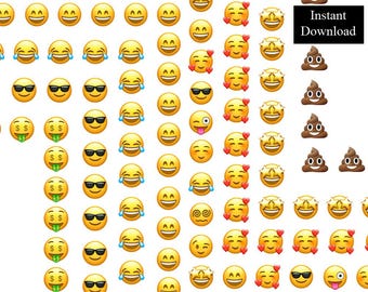 Bordes de emojis, marcos de página, 8 descargas digitales, corazones sonrientes y risueños, tamaño A4 y 8.5x11, descarga imprimible para el aula, PNG
