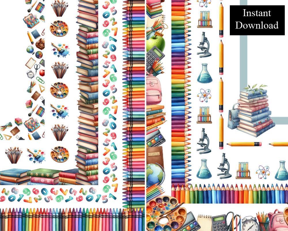 School border template - Etsy Österreich, image size:1000x800