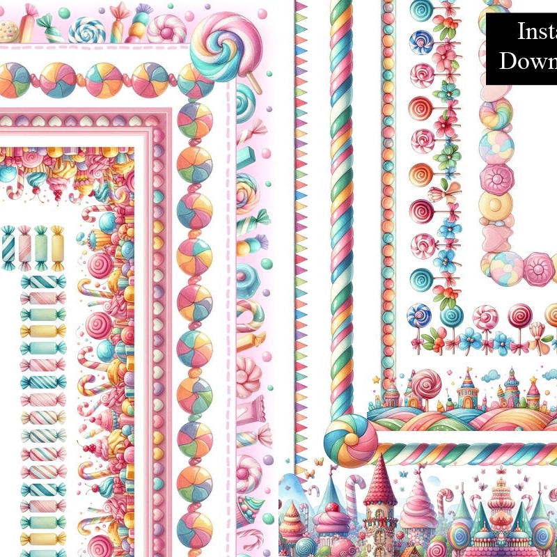 Candy Sweet Borders - Etsy UK