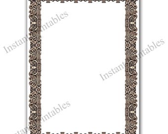 Nordic Borders Frames Norse Clipart 7 Digital Downloads Bundle