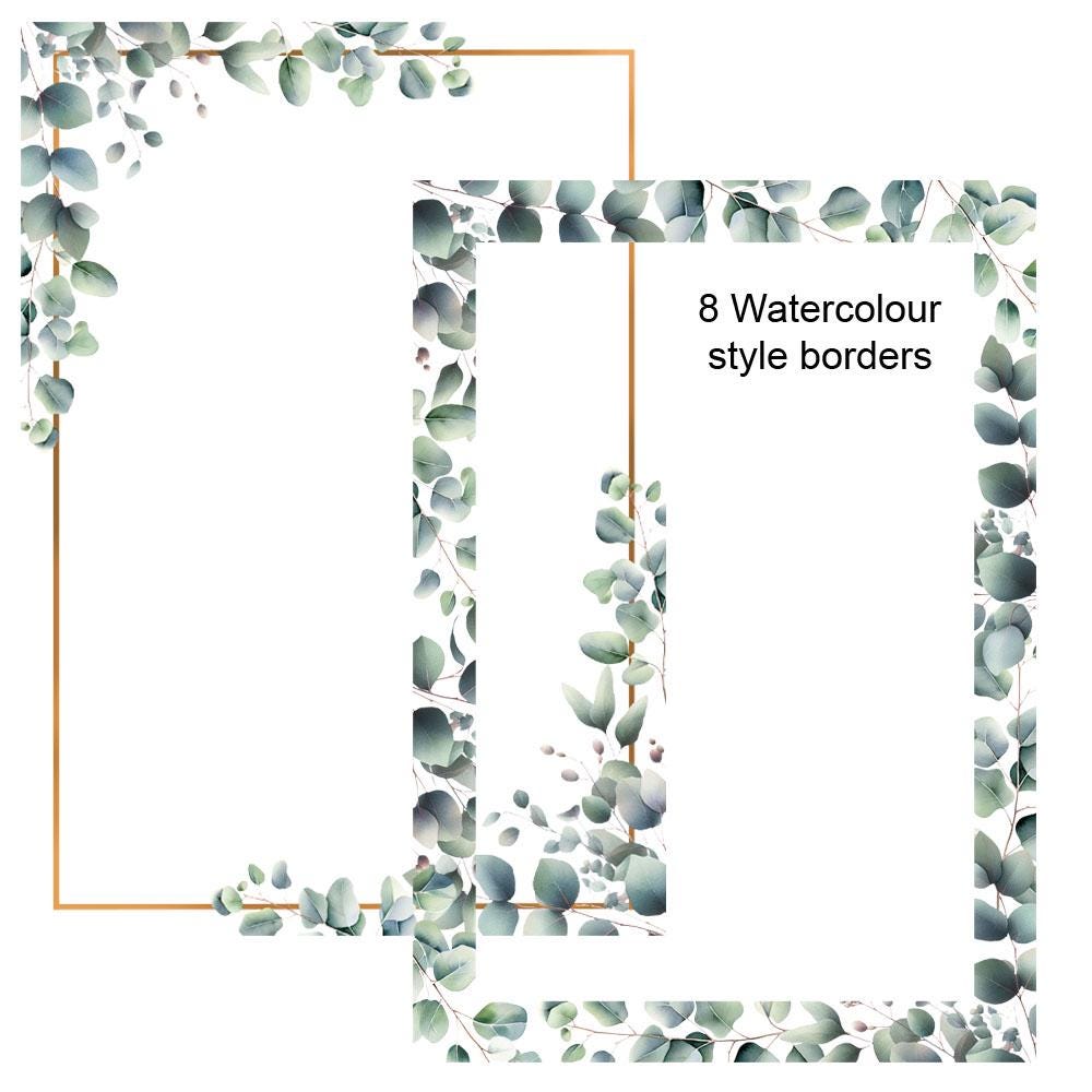 Australian Natives Watercolour Borders Frames Botanical Clip Art 8 ...
