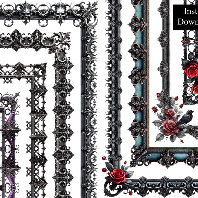 Gothic Skull Frames - Etsy UK