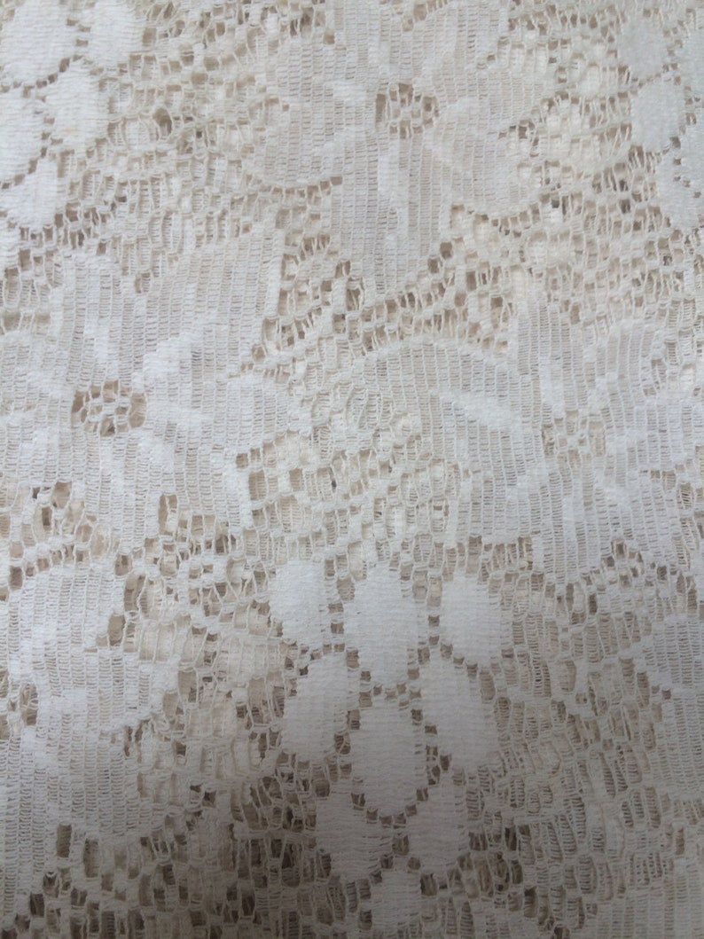 Vintage Ecru Curtain Approx 110cm x 195cm L