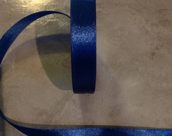 Iridescent - 15 mm - dark blue satin ribbon