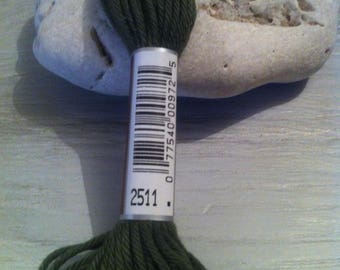 Cotton DMC 89 plied 2511 seaweed green canvas