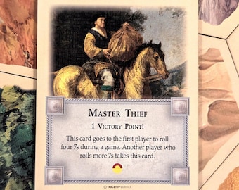 Master Thief Card compatible with Catan&#39;s Settlers of Catan 5th Edition and Catan Expansions Board Game Replacement Pieces