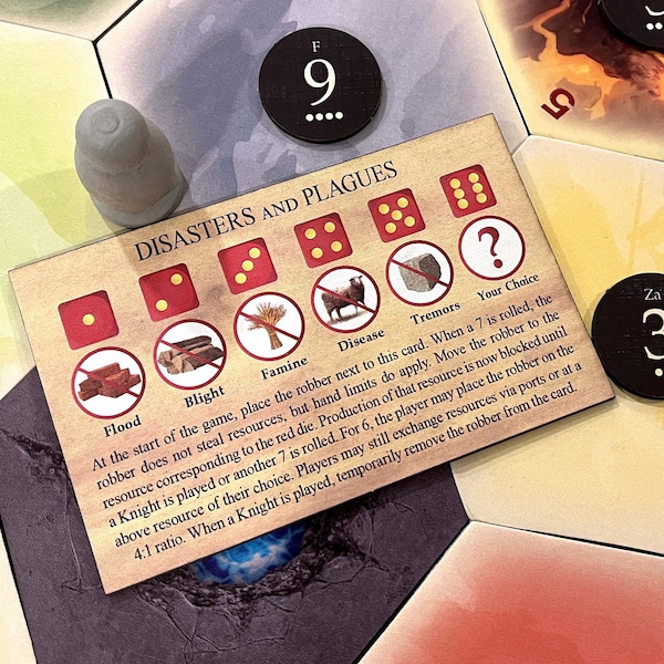 Disasters and Plagues: A Robber Scenario compatible with the Catan Robber in Catan's Settlers of Catan