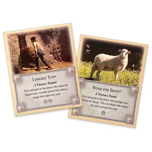 TTM-cadeaupakket: kaarten met de langste beurt en hout voor schapen, compatibel met Catan's Kolonisten van Catan, Seafarers en Catan-uitbreidingen