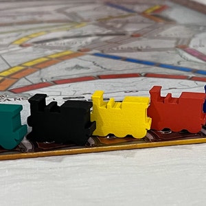 TTM Hölzerne Eisenbahn Punkteschreiber kompatibel mit Zugfahrkarten - 5 Holzeisenbahn Meeples