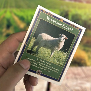 Giftcard voor hout voor schapen, compatibel met Catan's Kolonisten van Catan, Seafarers en Catan-uitbreidingen