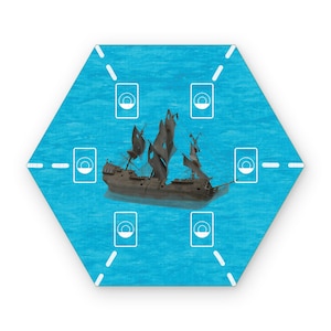 カタンの開拓者たち、海賊たち、カタンの拡張セットと互換性のある難破船海賊船ヘックス