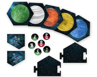 Espansione del tabellone mensile da tavolo con esagoni planetari e estensioni dei bordi compatibile con Star Trek Catan