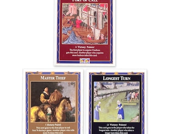 Bonus Replacement Card 3 Pack - Longest Turn, Master Thief, & Port of Call compatible with Catan&#39;s Settlers of Catan and Catan Expansions