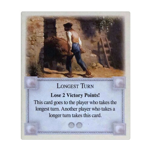 TTM Longest Turn Penalty Card compatible with Catan's Settlers of Catan 5th Edition, Seafarers, Barbarians and Catan Expansions