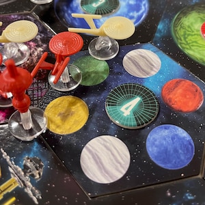 Tabletop Monthly Miniature Planets Scenario Expansion Hex compatible with Catan&#39;s Star Trek Catan